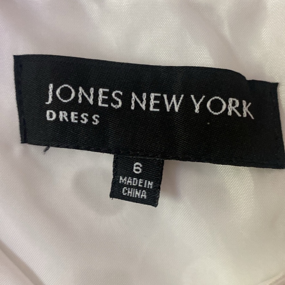 Jones New York Cotton White Embroidered Lace Straight Delicate Dainty Dress - Picture 12 of 13